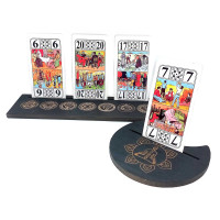 Stands for Tarot cards (25×7.5 cm) and (10.5×12.5 cm) 7 chakras, black.
