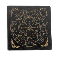 Table for working with a pendulum "Classic" dark (18x18x0.4 cm)