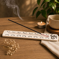 Підставка під пахощі "Слонова кістка", з малюнком (26х4х0,7 см), масив дерева.