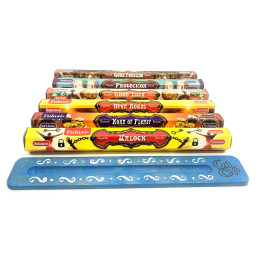 A set of incense "For Good Luck" with a wooden stand (Tulasi)