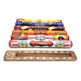 A set of incense "Spiritual Growth" with a wooden stand (Tulasi)