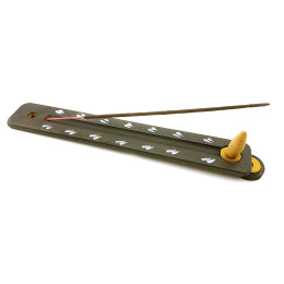 Подставка под благовония ,многофункциональная "Графит", с рисунком (260х40х7 мм), массив дерева.