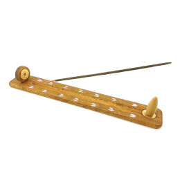 Stand for incense, multifunctional "Caramel", with a pattern (260x40x7 mm), solid wood.