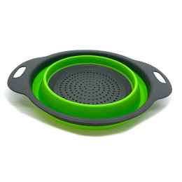 Друшляк силіконовий складаний з ручками круглий