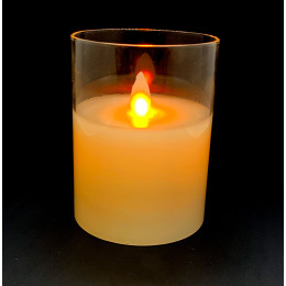 Candle with Led light with a moving flame (10x7.5x7.5 cm)