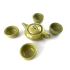 Beige ceramic service (Teapot - 200 ml., Cup - 60 ml.) (25x18x9.5 cm)