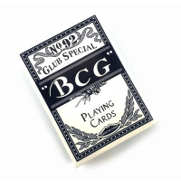 Plastic coated playing cards "BCG" (9x6.5x1.8 cm) blue back