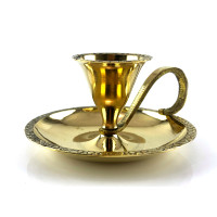Bronze candlestick with handle (48x100x90 mm)