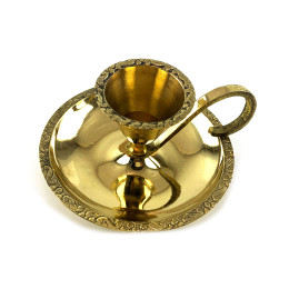 Bronze candlestick with handle (48x100x90 mm)