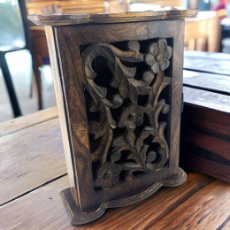 Key holder carved mango wood (29.5x22.5x9)