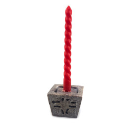 Candlestick-stand for incense made of soapstone, square (5.6x5.6x4 cm)