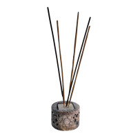 Round soapstone incense holder (D-6 cm, H-4 cm)