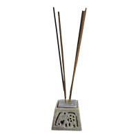 Soapstone Incense Candle Holder (4.6 x 4.6 x 4 cm)