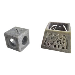 Подсвечник-подставка для благовоний из мыльного камня ( 4,6х4,6х4 см)