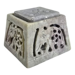 Подсвечник-подставка для благовоний из мыльного камня ( 4,6х4,6х4 см)