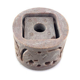 Свічник-підставка для пахощів з мильного каменю кругла (d-5.6 h-4 см)