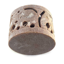 Свічник-підставка для пахощів з мильного каменю кругла (d-5.6 h-4 см)