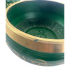 УЦЕНКА Чаша поющая бронзовая " Будда" зеленая ( d-13.8 см h-6.5 см)