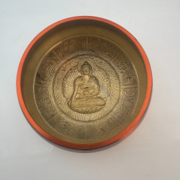 DISCOUNT Singing bronze bowl "Buddha" (13x12x6.2 cm)