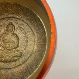 DISCOUNT Singing bronze bowl "Buddha" (13x12x6.2 cm)