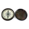 Компас бронзовый в кожаном футляре" Stanley London" ( 8,8х8,4х3,4 см)