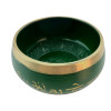 DISCOUNT. Singing bowl bronze "Buddha" green (10.1x 9.2x 4.9 cm)