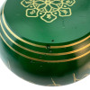 DISCOUNT. Singing bowl bronze "Buddha" green (10.1x 9.2x 4.9 cm)