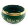 Singing bowl bronze "Buddha" green (10.1x 9.2x 4.9 cm)
