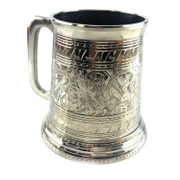 Bronze silver mug (14x 11.4x 10.9 cm) 400 ml
