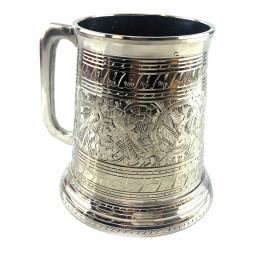 Bronze silver mug (14x 11.4x 10.9 cm) 400 ml