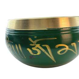 УЦІНКА Чаша співаюча бронзова "Будда" зелена (11.2х 10.1х 5.1 см)