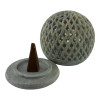 Candlestick Aroma holder made of soapstone (8x 7.8x 4.8 cm)