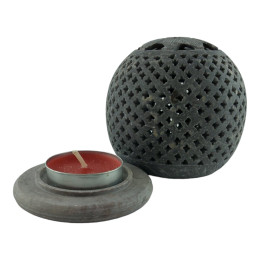 Подсвечник Аромакурительница из мыльного камня ( 8х 7,8х 4,8 см)