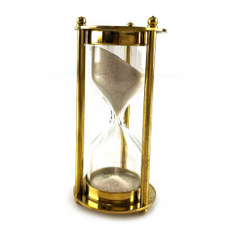 Часы песочные из бронзы на 1 минуту 15 секунд. ( d-4.4 см h-9.3 см)
