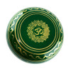 Чаша поющая бронзовая " Будда" зеленая (16.5х 8.7х 15.8 см)