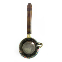 Турка бронзовая голубая (8,5х 7,6х 6,7 см)(250 мл)