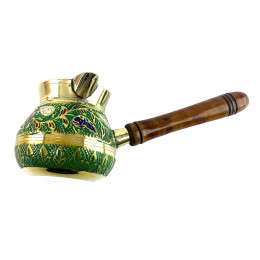 Турка бронзовая зеленая (8,5х 7,6х 6,7 см)(250 мл)