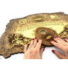 OUIJA Spirit Board "Antique" (49.5×29×0.8 cm), pointer with magnifying glass