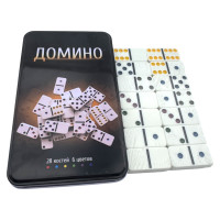 Уценка Домино в черном металлическом боксе  ( 19 х11,5 х3,5 см)