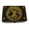 Box for runes "Tree of Life" (15x10.5x8.5 cm), solid wood, hand-painted.