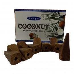 Coconut Backflow Dhoop Cone (Кокос)(Satya) 10 конусов в упаковке