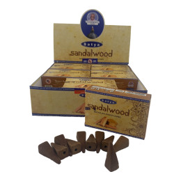 Sandal Wood Backflow Dhoop Cone (Satya) 10 cones per pack
