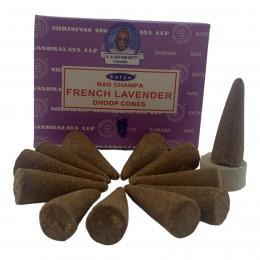 French Lavender Dhoop Cone (French Lavender)(Satya) 12 cones per pack