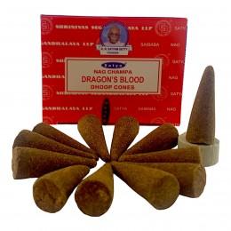 Dragon's Blood Dhoop Cone (Кровь Дракона)(Satya) 12 конусов в упаковке