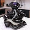 Incense stand Back Flow dark brown "Waterfall" (10x 10x9.4 cm)