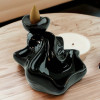 Incense stand Back Flow dark brown "Waterfall" (10x 10x9.4 cm)
