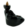 Incense stand Back Flow dark brown "Waterfall" (10x 10x9.4 cm)