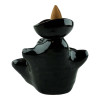 Incense stand Back Flow dark brown "Waterfall" (10x 10x9.4 cm)