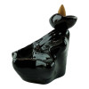 Incense stand Back Flow dark brown "Waterfall" (10x 10x9.4 cm)