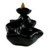 Incense stand Back Flow dark brown "Waterfall" (10x 10x9.4 cm)